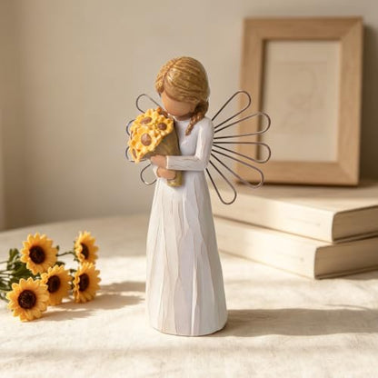 Thinking of You Encouragement Gift for Women,New Beginnings Sunflower Gifts | Inspirational Gifts for Women, Sculpted Hand-Painted Self Care Mental Health Gifts Figurine - color: Encouragement Gift