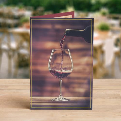 Designer Greetings For Your Words, Blank Cards 6 Pack | Wine Design, Boxed Card Set, Matching Envelopes - color: Wine