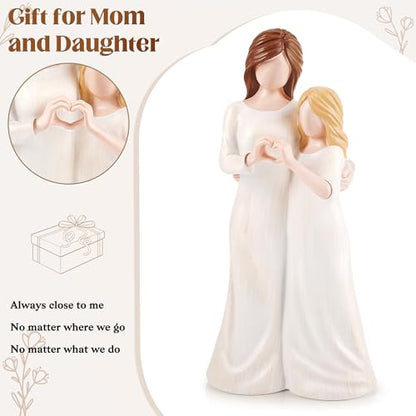 Mom Daughter Gift,Mom Birthday Gift from Daughter,Mother of the Bride Gifts - color: White-mom Daughter Heart