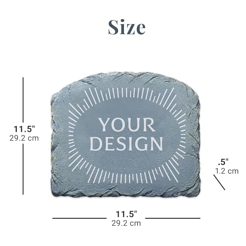 Let's Make Memories Personalized Memorial Garden Stone - Sympathy - Loss of Loved One - Grave Marker - Condolences - Indoor/Outdoor - Durable Resin - Planted in Love - style: Planted in Memory - Green Leaves
