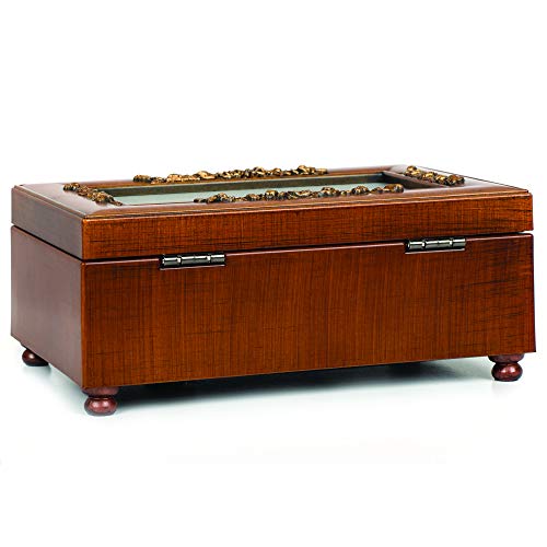 A Mother's Love Petite Rose Woodgrain Music Box Plays Wind Beneath My Wings