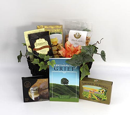 Gift Basket Village Grief And Healing, A Sympathy Gift Basket with Snacks, Coffee and Inspirational Book, 4 Pounds