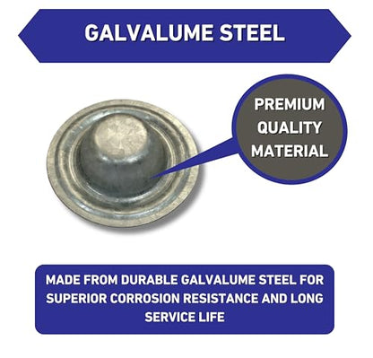 Metal Screw Caps from EAGLE 1 - Seals Over Existing Screws Heads to Prevent leaks- Easy to Install-Gloves Included (100)
