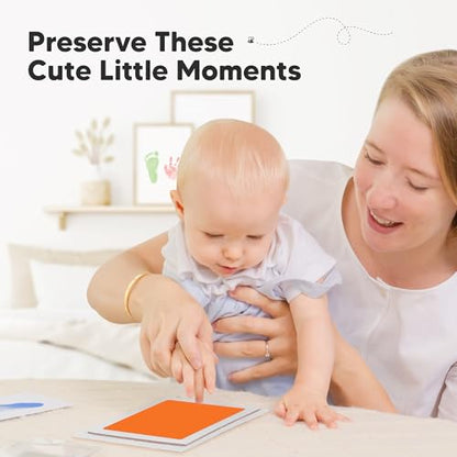 4pk Inkless Baby Hand and Footprint Kit, Mess Free Ink Pads (Candy, L) - color: Candy, size: 4-Pack, Large 3.1” x 4.9”