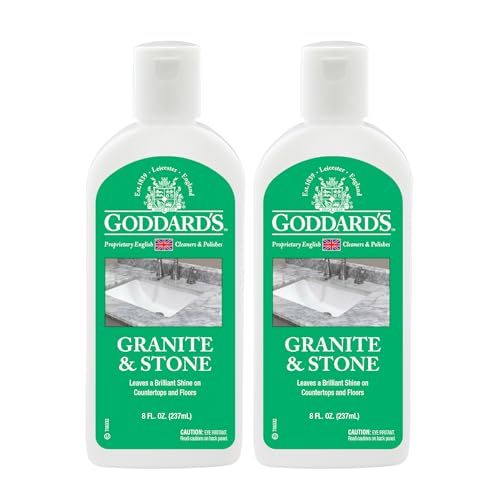 Goddard's Granite & Marble Countertop Polish, Stain Protection, 8 oz, 2pk - size: 8 Fl Oz (Pack of 2), style: Liquid