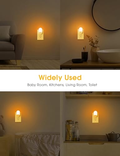 L LOHAS LED Amber Night Light, Night Lights Plug into Wall[4 Pack], 2000K - color: Amber, size: 4 Count (Pack of 1)