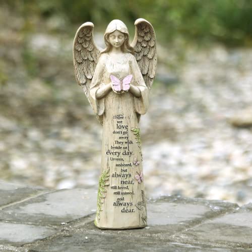 Topadorn Garden Statuary Outdoor Praying Angel Resin Figurines,Collectible Sculptures,2PK