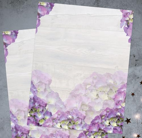 Great Papers! Hydrangea Bouquet Letterhead, for Invitations, Announcements and Personal Messages, Printer Friendly 8.5" x 11", 50 Pack (2023068)