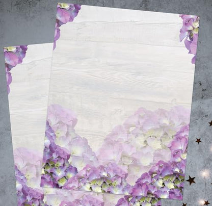 Great Papers! Hydrangea Bouquet Letterhead, for Invitations, Announcements and Personal Messages, Printer Friendly 8.5" x 11", 50 Pack (2023068)
