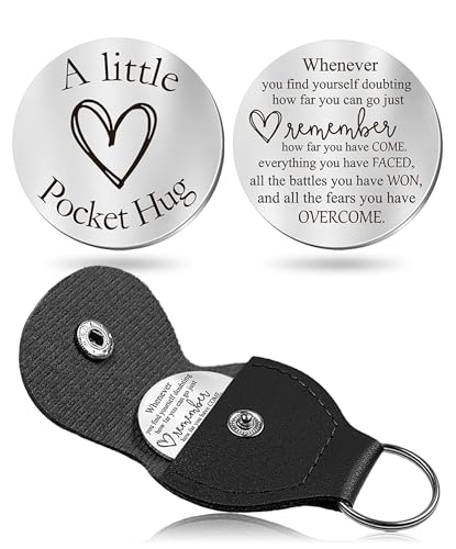 CINDYHE Pocket Hug Token keychain for Men Women Him Her(Sobriety) - color: Sobriety