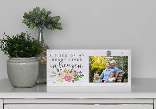 Simply Said, INC Memorial Picture Clip Frame, A Piece of My Heart Lives in Heaven, 5.5 x 12 inches, Made in USA, CLP1257 - color: Piece Of My Heart