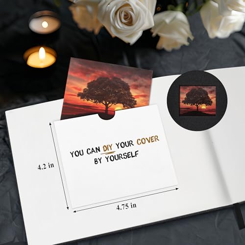 SUNEE Funeral Guest Book for Memorial & Funeral Services – in Loving Memory Funeral Book, Celebration of Life Guest Book with 100 Lined Pages, Table Sign, Ribbon Bookmark and Linen Hardcover, Black - color: Black