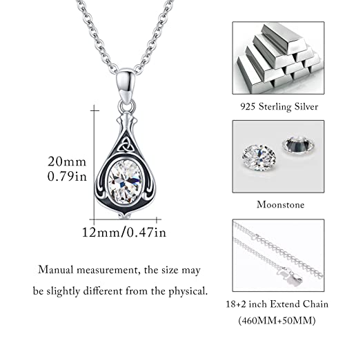 Urn Necklace for Ashes Cremation Jewelry 925 Sterling Silver Ashes Pendant Necklace Memorial Jewelry Gifts for Women Men Girls Boys - style: Celtic-April-Created Dimond