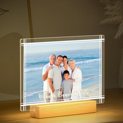 LOUISMIAA Custom Picture Frames Night Light,Personalized Photo Frame,Customized Picture Frame,Personalized Anniversary Birthday Valentine's Day Gifts for Women Same Day Shiping - color: Style 6