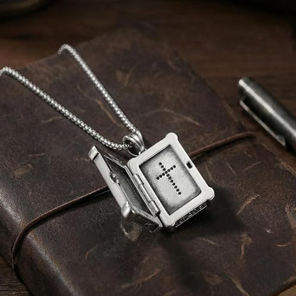 925 Sterling Silver Patron Saint Necklace Amulet Miraculous Medal Pendant Jewelry for Men Women with Friendship Talisman Travel Inspirational Gifts - color: Black-J-1