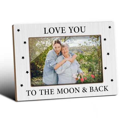 Love You To The Moon And Back Picture Frames, Couples Picture Frame, Tabletop Photo Frame for Men Women Wife Husband, Honeymoon Wedding Valentine's Day Gifts, Home Table Decorative Supplies-03 - style: Love You To The Moon
