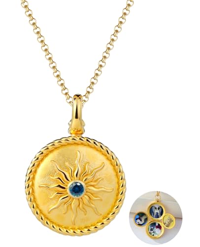 Expanding Photo Locket Necklace that Holds 4 Pictures Pendant Lockets Birthday Gifts - style: Zircon