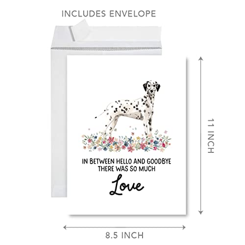 Andaz Press Jumbo Pet Sympathy Card with Envelope, Sorry For Your Loss Card, Dalmatian, Loss Of Pets, Dog Grief Bereavement Card with Big Blank Space to Send to Friends, Family, 8.5" x 11", 1-Pack - color: Dalmatian