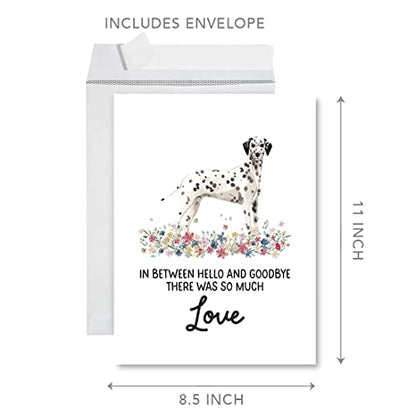 Andaz Press Jumbo Pet Sympathy Card with Envelope, Sorry For Your Loss Card, Dalmatian, Loss Of Pets, Dog Grief Bereavement Card with Big Blank Space to Send to Friends, Family, 8.5" x 11", 1-Pack - color: Dalmatian