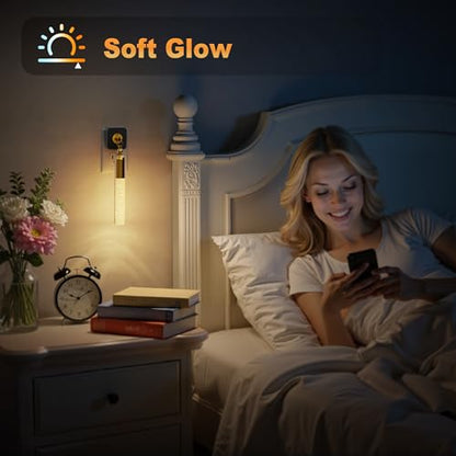 JandCase Night Lights Plug into Wall, 3000K Soft Light LED NightLights - color: Long Bubble-3000K, size: 2 Pack