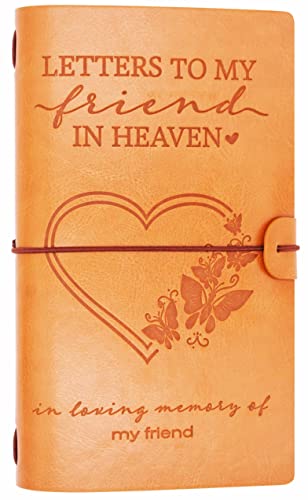 Friend Memorial Remembrance Gift-Bereavement Gift-Refillable Travel Photo Diary Journal-Those We Love Don't Go Away-Letters to My Friend in Heaven,In Loving Memory-Sympathy Gifts for Loss of Friend - style: 7-Letters to My friend in Heaven