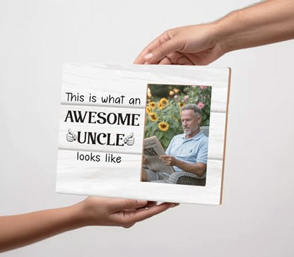 Uncle Gifts from Niece Nephew,This is What An Awesome Uncle Looks Like Picture Frame 4x6 - color: Uncle