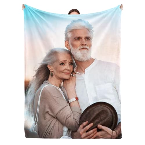 Ships Next Day, Custom Memorial Blanket with Picture and Text - Printed in USA,Personalized Blankets for Loss Loved Ones,Customized Blanket for Loss of Dad Mom,In Loving Memory Gifts with Photos - color: Style 2, size: 40*50 inch