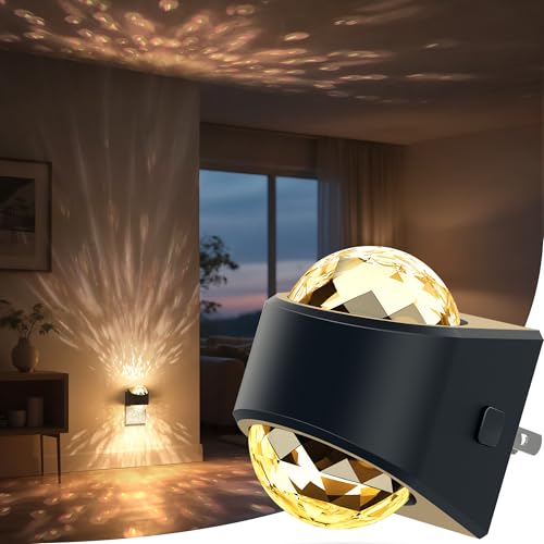 Briignite Night Light,Night Lights Plug into Wall,LED Projector Night Light - color: Black
