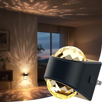 Briignite Night Light,Night Lights Plug into Wall,LED Projector Night Light - color: Black