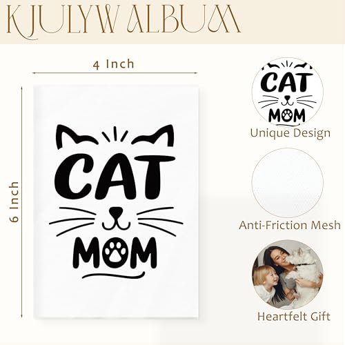 Cat Mom Photo Album 4x6, Cat Lady Lovers Owner Gifts, Cute Black and White Kitty Small Memory Photo Album Book for 18 Pockets Hold 36 Pictures, Photobook for Cats Enthusiast - color: Cat Mom