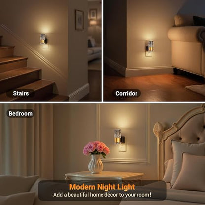 JandCase Night Lights Plug into Wall - color: Gold Bubble-3000K, size: 1 Pack
