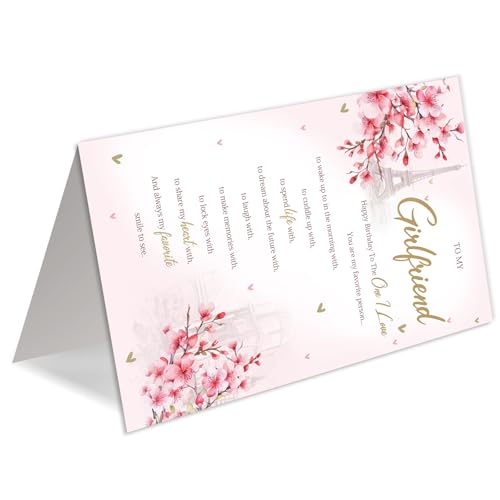 Girlfriend Birthday Card, Happy Birthday Card Gifts for Girlfriend - color: QQ-73