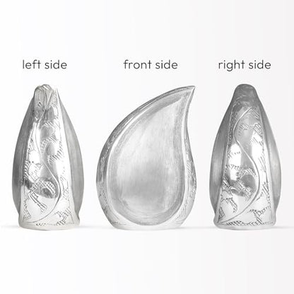 Lilies Aglow with Mystical Light - Teardrop Mini Urns for Adult Men's Ashes - 3 Inch, 2 Pcs - size: Keepsake-2