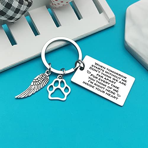 Xiahuyu Pet Memorial Gifts Keychain Pet Loss Gifts Loss of Dog or Cat Memorial Gift Remembrance Gift In Memory of Dog Cat Sympathy Keychain for Loss of Pet