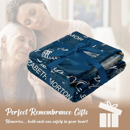 Vsmoedb Custom Memorial Blanket with Pictures for Loss of Loved One - color: Select08