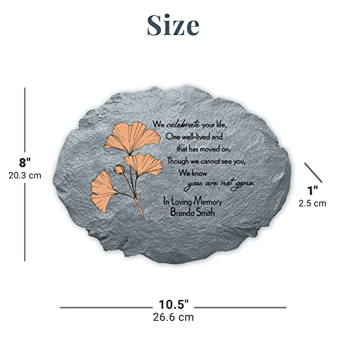 Let's Make Memories Personalized Sympathy Garden Stone - Always with Us - Condolence & Memorial Gift - Customize with Message -11" Lx6 Wx3 D - style: Traditional