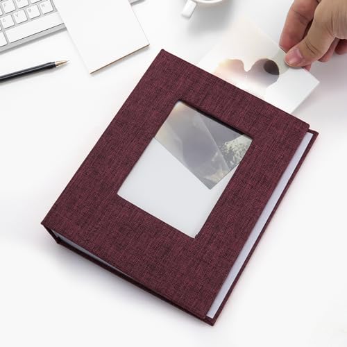 Vienrose 4x6 Small Photo Album, 2 Pack, 100 Photos, Purple | Linen Cover, Mini Photo Album, Baby Memory Book, Wedding Family Travel - color: Purple, size: 4x6 50 Pockets
