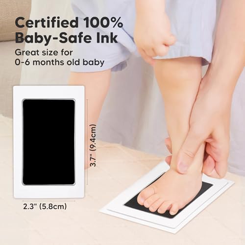 KeaBabies Inkless Hand and Footprint Kit, Boy Girl Newborn Keepsake (Sage) | No Mess Ink Pad for Baby Handprint, Clean Touch Paw Print Kit for Dog Picture Frame, Personalized Baby Christmas Shower Gifts - color: Sage