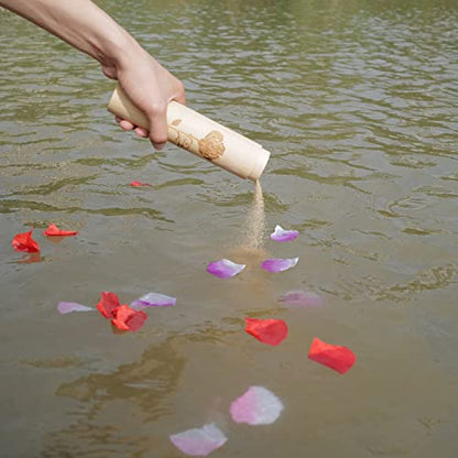4 Pack Small Biodegradable Bamboo Scattering Tubes Urn for Human Ash - color: Flowers, size: Small (Set of 4)