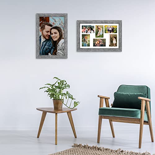 11x17 Collage Frame, 6 Open 4x6 Photo Frame Collage for Wall - color: Grey, size: 11x17 - (6 open4x6）