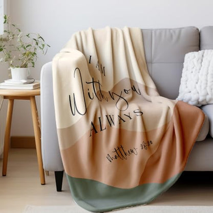 HIWX Boho Christian Religious Mountain Throw Blanket 50x60 Inches Always - color: Always 1, size: 50“L x 60”W