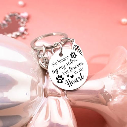 Dog Memorial Gifts for Loss of Dog Pet Memorial Keychain | Loss of Dog Sympathy Gifts Remembrance Passing Away Bereavement Gifts No Longer By My Side