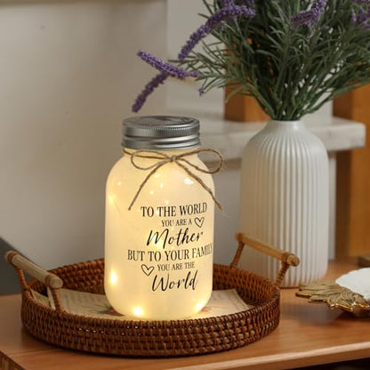 Maracco Meaningful Gifts for Mom from Daughter and Son, 30oz Large Mason Jar Night Lights for Mom, Thank You Mama, Birthday Gifts for Mother, I Love You Mama Gift - color: mother