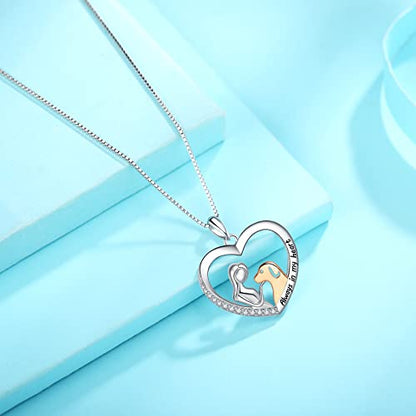 Sterling Silver Cat Necklace Jewelry Memorial Gifts for Cat Lovers | Cat Pendant Necklace ，Cute Dainty Animal Remembrance Jewelry Birthday Gifts for Cat Mom Her Women - style: dog necklace