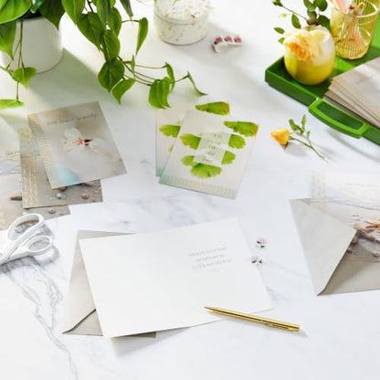 Hallmark Sympathy Cards, Assorted 16-Pack (Nature Photos)