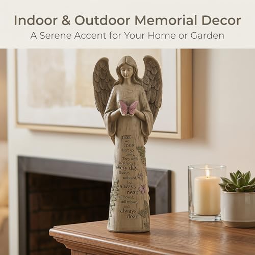 Ivy Home Standing Angel with Butterfly Garden Statuary