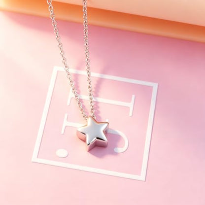 Little Star Cremation Urn Neckalce Small Charm Keepsake Ashes Holder Memorial Jewelry Urn Necklace for Ashes Cremation Jewelry - color: Customize