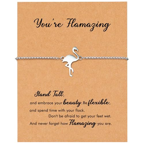 RZKING Bracelet For Women, Birthday Thank You Inspirational Gifts For Women - style: Flamingo