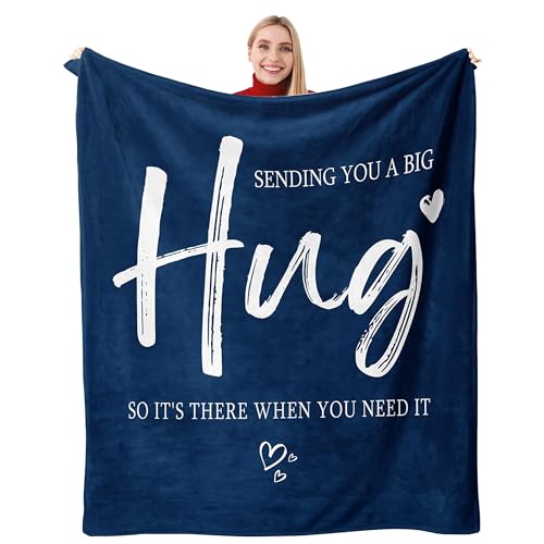 Get Well Gifts for Women Men, Healing Hug Blanket 50"x60" - color: Blue-big Hug