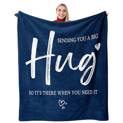 Get Well Gifts for Women Men, Healing Hug Blanket 50"x60" - color: Blue-big Hug